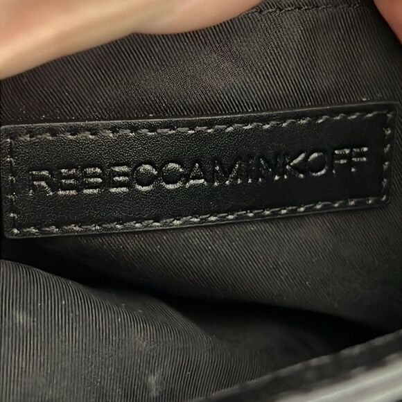 Rebecca Minkoff Black Leather Crossbody Shoulder Bag Tassels Designer Bikercore - Picture 13 of 16